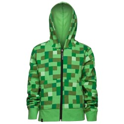Jinx Minecraft Creeper No Face Zip-up Youth 9-10 Hoodie