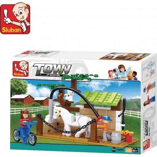 20161228172128 sluban town farm horse care station 110tmch - Smartfox Sluban Τουβλάκια Town Farm, Horse Wash Area M38-b0557, 110τμχ