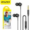 Awei Pc-1 In-ear Handsfree με Βύσμα 3.5mm Μαύρο