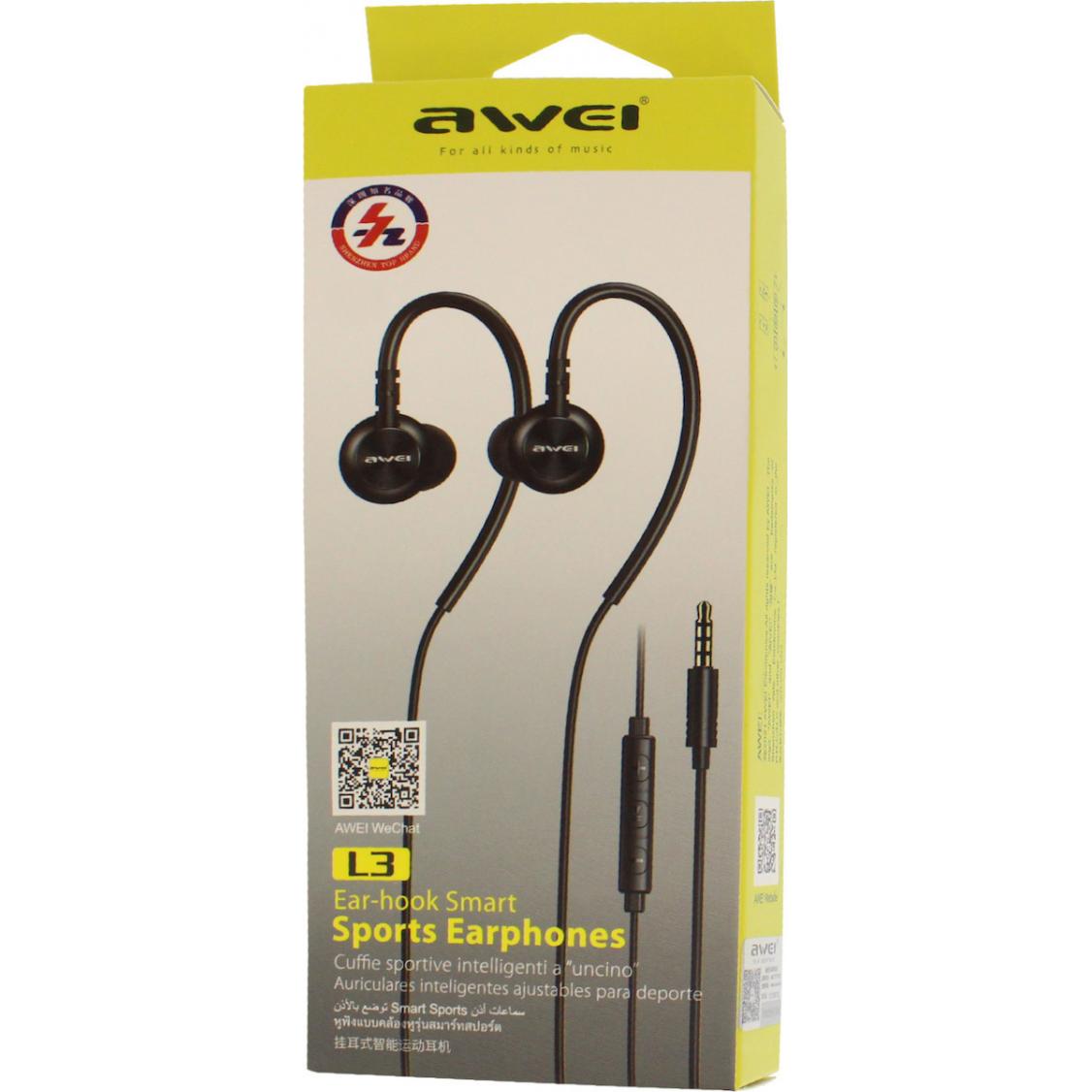 Awei L3 In-ear Handsfree με Βύσμα 3.5mm Μαύρο - Image 5