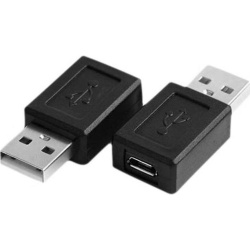 Powertech Αντάπτορας USB Micro-AB (F) σε USB 2.0A (M), μαύρο