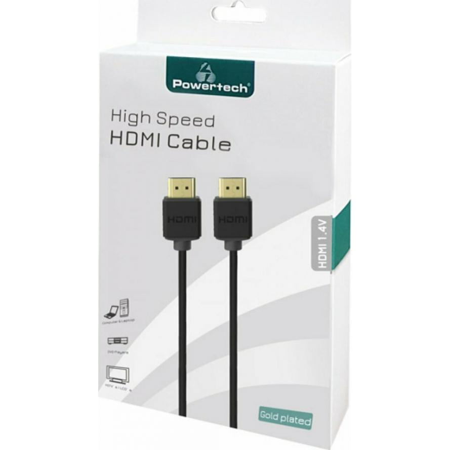 20211013170024 1d9b603e - Smartfox Powertech καλώδιο HDMI 1.4 CAB-H117 Slim, Full HD, 32AWG, copper, 1m - Image 2