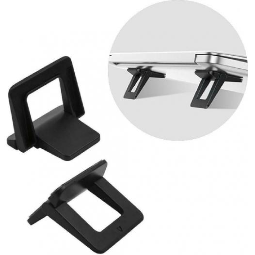 Usams βάσεις για laptop & tablet, μαύρες, 2τμχ