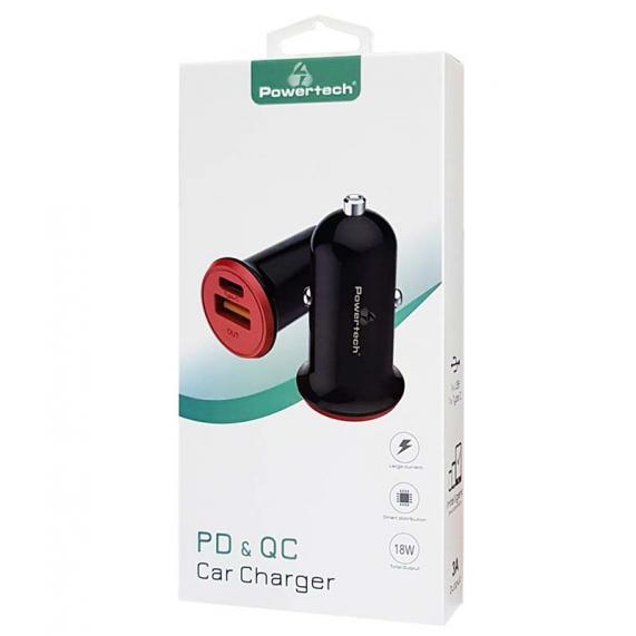 Powertech Φορτιστής Αυτοκινήτου PT-713, 1x USB, 1x Type-C, 3A - Μαύρο - Image 2