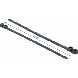 DeLock Δεματικά Καλωδίων με Οπή Στερέωσης 300x7.6 Μαύρο 10τμχ