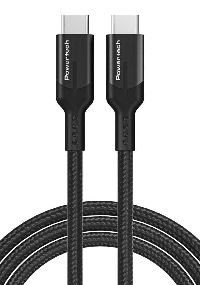 POWERTECH καλώδιο USB-C PTR-0136, PD 100W, 20Gbps, copper, 1m, μαύρο ...